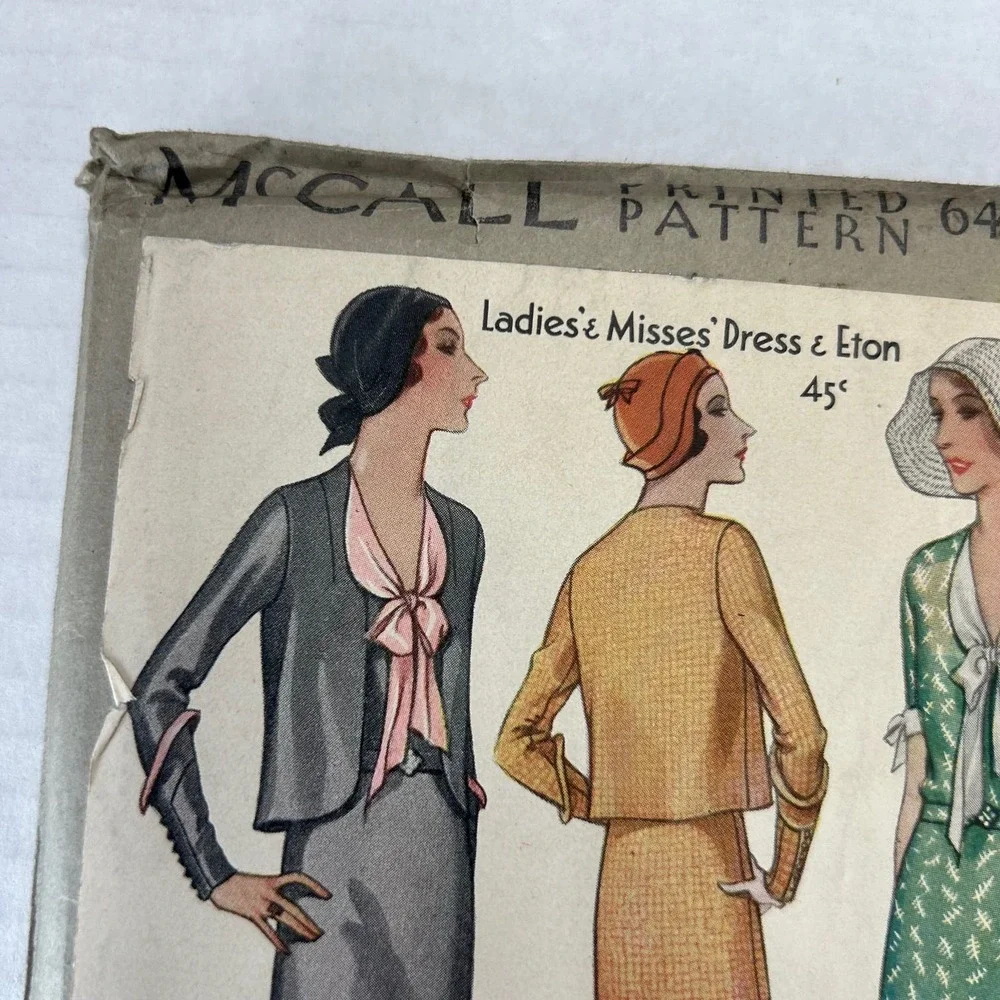 McCall Antique Early 1900's Pattern #6430 Misses/Ladies Dress Size 16 HTF RARE‎